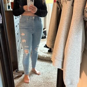 Levi's Light Blue Ripped Skinny Jeans